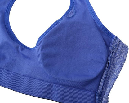 Women's Zipper Front Closure Sports Bra Racerback Yoga Bras