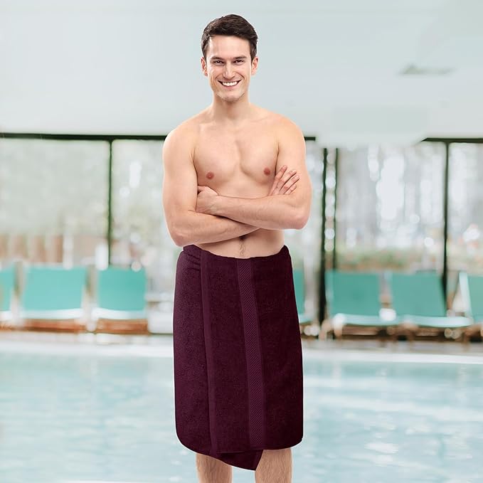 Utopia Towels 6 Pack Medium Bath Towel Set, 24 by 48 Inches, 500 GSM 100% Ring Spun Cotton, Lightweight and Highly Absorbent Quick Drying Premium Towels for Hotel, Spa and Bathroom, Burgundy