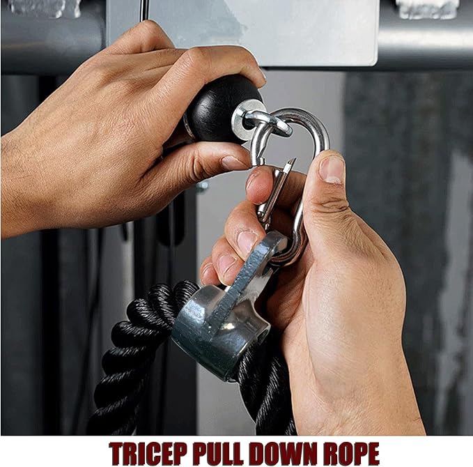 KORIKAHM Long Tricep Rope, Rope Pull Down Attachment 47 55 63Inch Length Long, Tricep Rope Cable Attachment, Tricep Pull Down Rope for Home Gym Pulley System,Cable Machine Attachment