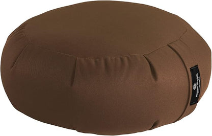 Hugger Mugger Zafu Meditation Cushion - Support in Cross-Legged Sitting, Buckwheat Filled, Durable Fabric, Convenient Handle, Handmade in USA