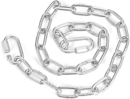 Heavy Duty Extension Chain with 2 Quick Link for Punching Bags Hammocks Swing Chairs - 550 Lbs Capacity - 31.5 Inches Length