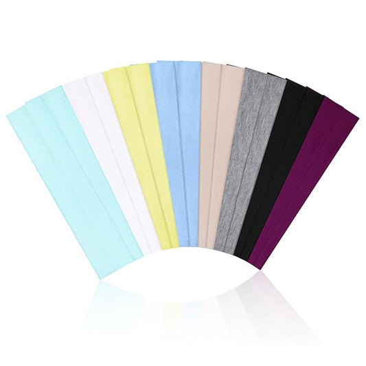 16Pcs Headbands for Women - Multicolor Absorb Sweat Non Slip Absorb Sweat Sports Hair Bands（ Soft Cotton Cloth Stretchy Headbands ）（Suitable for Fitness Yoga Outdoor Exercise ）