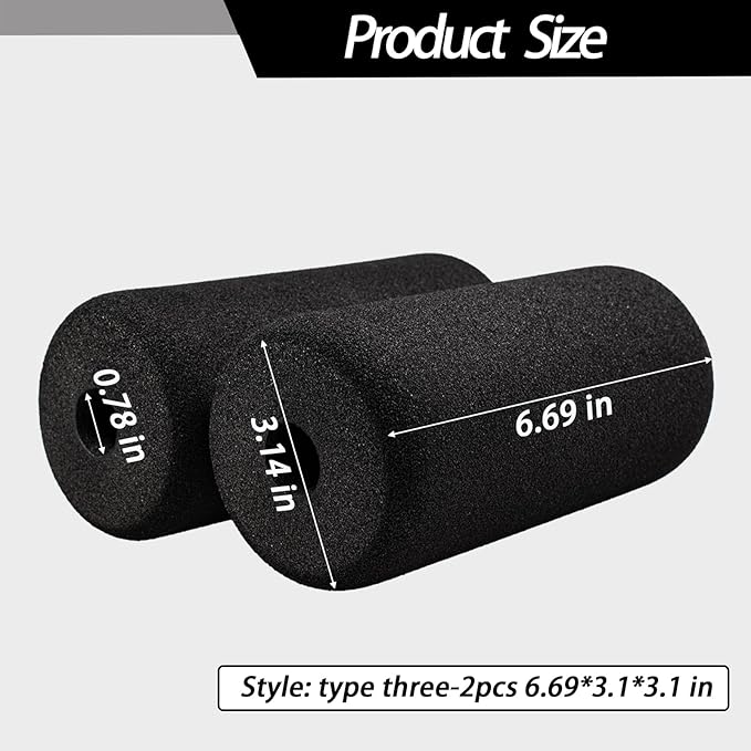 Protective Pads Cushion (6.69 * 3.1 * 3.1 in), Sponge Rollers for for Exercise Equipment Workout Machine-Sit ups, Barbell Bench