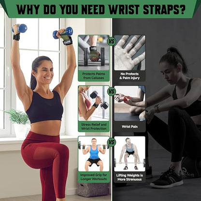 COFIT Wrist Straps for Weightlifting, Workout Wrist Wraps with Dual-Layer Oxford Leather, Enhanced Grip for Optimal Hand and Wrist Protection, Gym Lifting Straps for Deadlift and Powerlifting