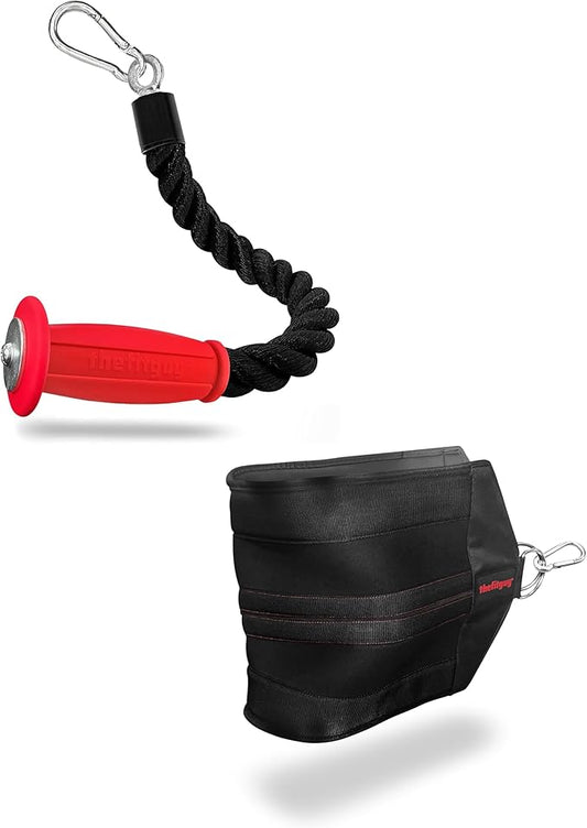 Precision Cable Duo - Ergonomic Single Tricep Rope & Squat Knee Attachment for Targeted Lower & Upper Body Training