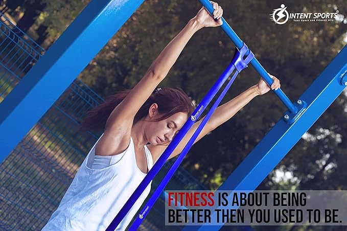 INTENT SPORTS Pull Up Assist Bands – Assistance and Resistance Bands for Pull-Up, Fitness, Body Stretching, Mobility Work, Weightlifting, Heavy Duty - Single/Set – Exercise Videos - eBook!