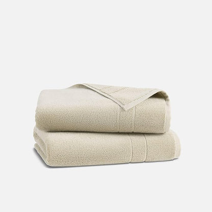 Brooklinen Super-Plush Turkish Cotton Bath Towels Set of 2 Cotton, 820 GSM, Machine Washable, Perfect Bath Towels for Bathroom, Spa & Shower (30" x 58", Stone Beige)