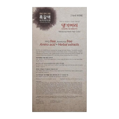 Daeng Gi Meo Ri – Korean Herbal Hair Dye Color Cream [Dark Brown] - PPD-Free Gray Coverage, Hair Protection, High-Keratin Formula, 5 Oz