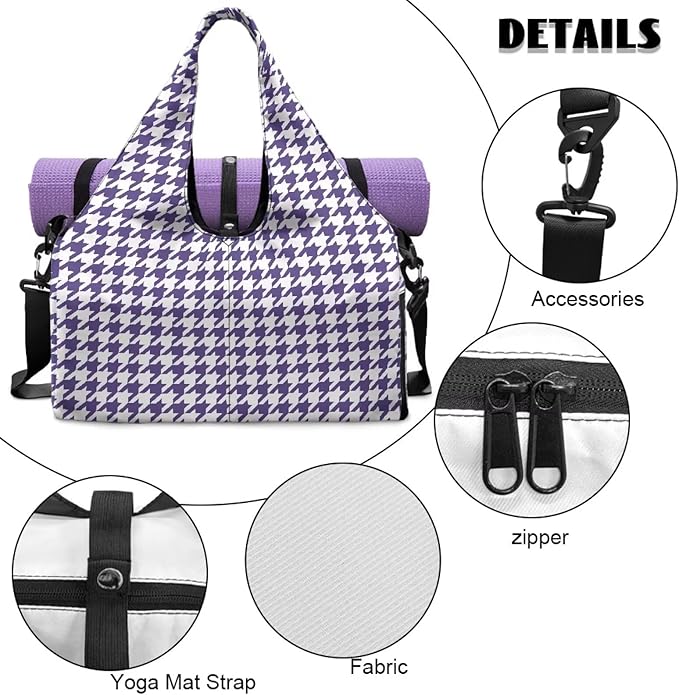 Yoga Mat Bag for Women Men Large Carryall Tote with Adjustable Shoulder Strap for Gym Yoga Travel Pilates Office