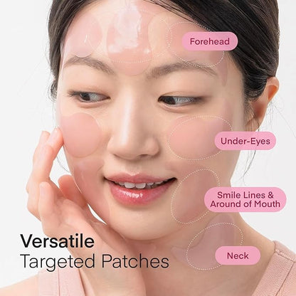 Terez & Honor Collagen Face Mask 4-Pack & Eye Patches 60 Pcs Hydrogel Set - Korean Self Care for Wrinkles, Fine Lines, Pores, Elasticity, Eye Puffiness, Dark Circles - Deep Hydrating, Firming, Glowing