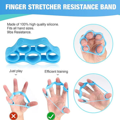 Hand Grip Exerciser Strengthener (5 Piece Set) for Kid Adult, Adjustable Grip Strength Trainer, Hand Squeezer Grip Stress 3D Balls, Finger Strength Trainer for Workout, Stress Relief