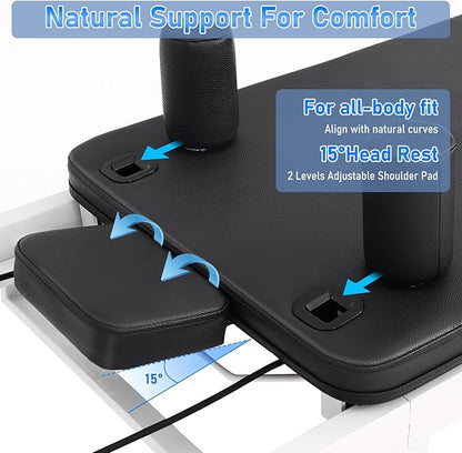 Pilates Reformer, 91In Foldable Pilates Reformer Machine for Home Use, Pilates Equipment with Jump Board & Dual Resistance – Adjustable Home Gym Equipment for Full-Body Workout, 400 lbs Capacity