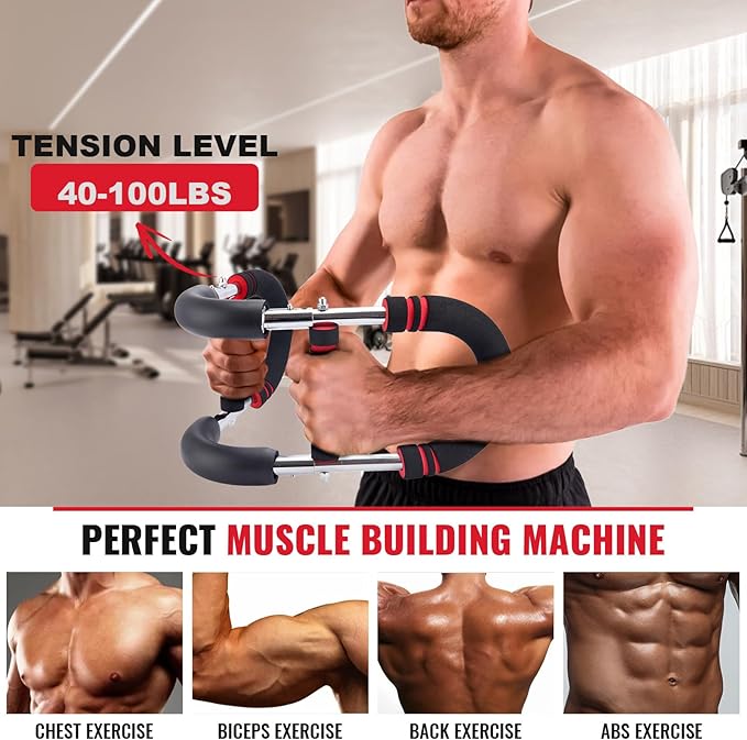 Twister Arm Trainer,Adjustable Chest Arm Workout Equipment,Chest Exerciser for Men,Arm Trainer for Men,Chest Clip Muscle Trainer,Portable Arm Exercise Equipment,Upper Body Workout Equipment