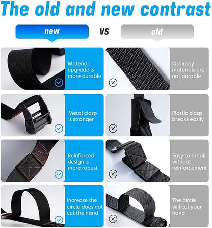 Slim Panda Door Anchor Strap for Resistance Bands, Door Resistance Bands for Workouts, Strength Training, Portable Door Gym Attachment for Home Fitness, Multi Point Anchor Workout Equipment
