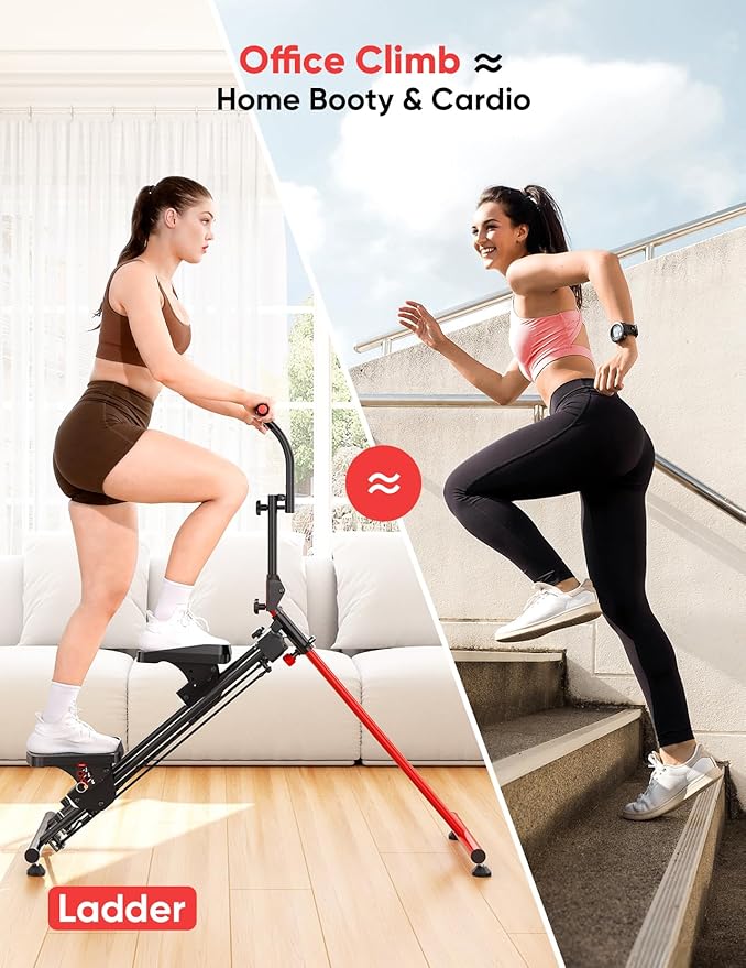 YOLEO Steppers for Exercise at Home, Adjustable Stair Stepper with 3 Workout Modes,Folding Cardio Stair Master with Adjustable Handlebar&Oversized Pedal,90% Pre-Assembled Stair Climber with Caster Mat