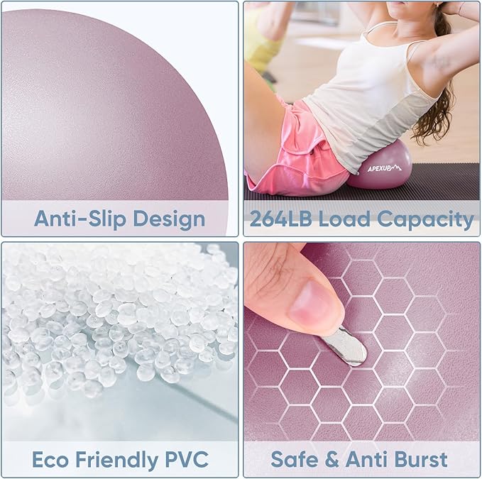 APEXUP Yoga Ball Exercise Ball Anti Slip Heavy Duty for Fitness, Balance & Core Workout