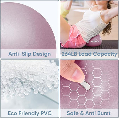 APEXUP Yoga Ball Exercise Ball Anti Slip Heavy Duty for Fitness, Balance & Core Workout