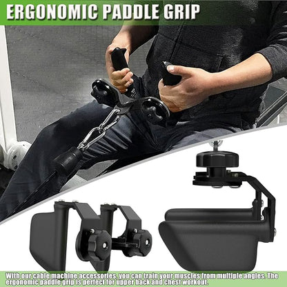 KORIKAHM Adjustable Lat Pull down Bar, Cable Machine Attachments for Gym, Home Gym Fitness T-bar Row Pulldown Attachments, Lat Pull Down Machine Wide Grip Neutral Grip Handle