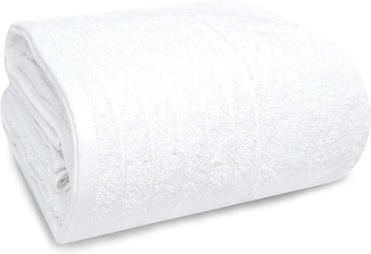 Tens Towels Pack of 1 Jumbo Bath Sheet 40 x 80 Inches, Extra Large & Light Weight, Quicker to Dry, 100% Cotton, Super Soft & Absorbent, Perfect to Wrap Yourself in, White
