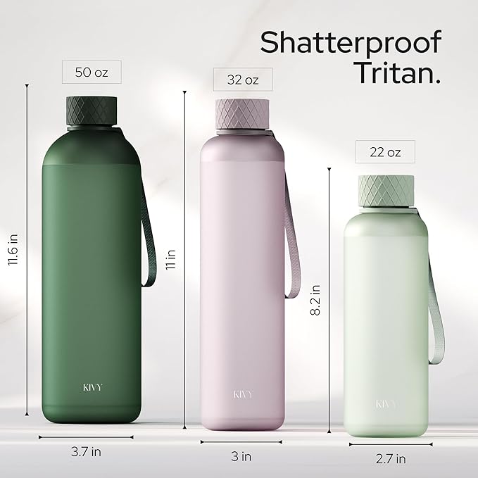 KIVY Tritan Water Bottle 2nd Generation (Butter, 32 Ounces)