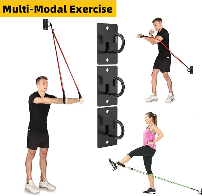 Resistance Band Wall Anchors System, Wall Mount Workout Anchors for Exercise Bands