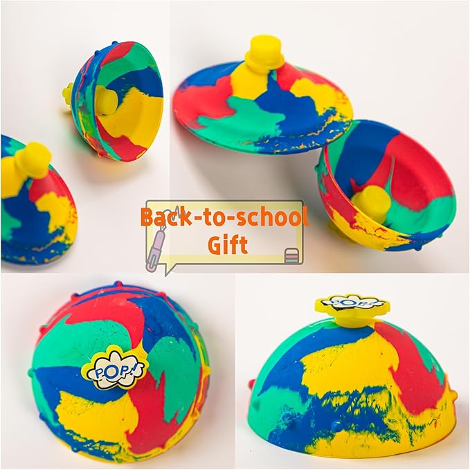 12Pcs Bounce Bowls Camouflage-Jumping Bounce Fidget Toy for Party School-Fidget Balls for Kids-Pop Up Toy-Back-to-School Gifts-Goodie Bag Stuffers-Party Favors-Perfect Anxiety Toy
