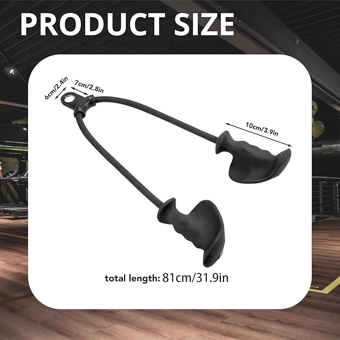 Tricep Rope Pulldown Attachments, Double Head Triceps Cable for Home Gym, LAT Pull Down Bar for Cable Machine