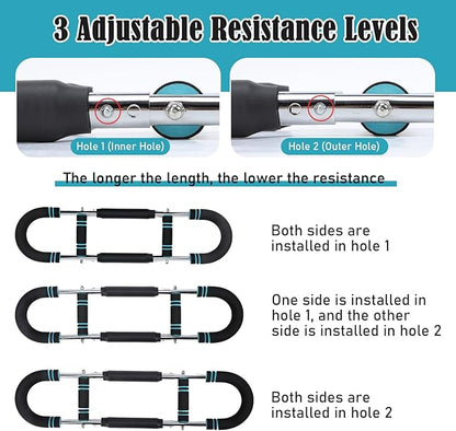 Twister Arm Trainer, BicycleStore Adjustable Forearm Strengthener Detachable Chest Workout Device, Tricep Arm Twister Exerciser for Men Portable Shoulder Muscle Fitness Equipment for Strength Training