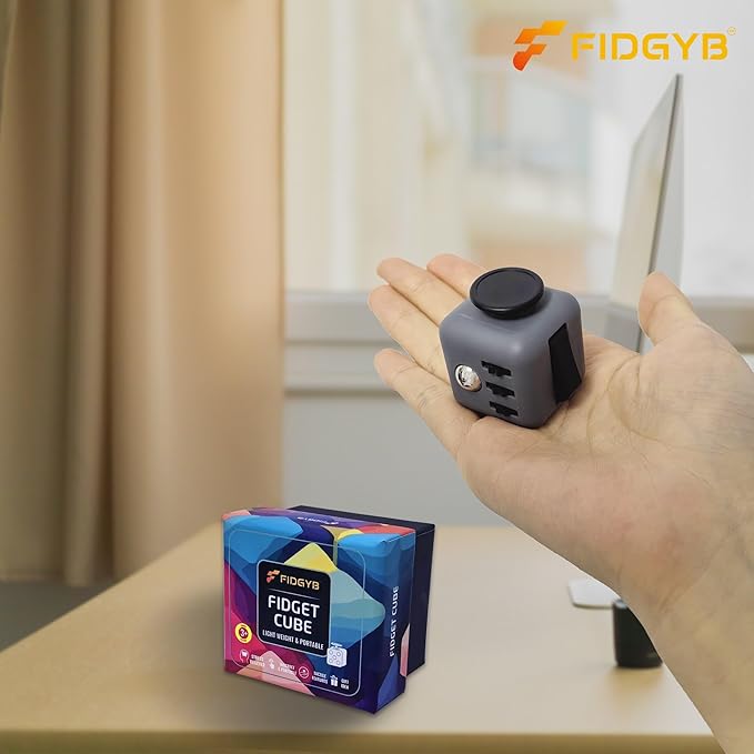Cube Fidget Stress Relief Toy for Adults & Kids, Smooth, Quiet Sensory Toy for Anxiety, Focus & ADHD Idea[DGB]