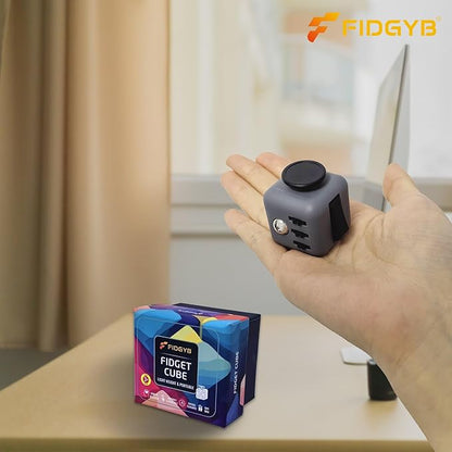 Cube Fidget Stress Relief Toy for Adults & Kids, Smooth, Quiet Sensory Toy for Anxiety, Focus & ADHD Idea[DGB]