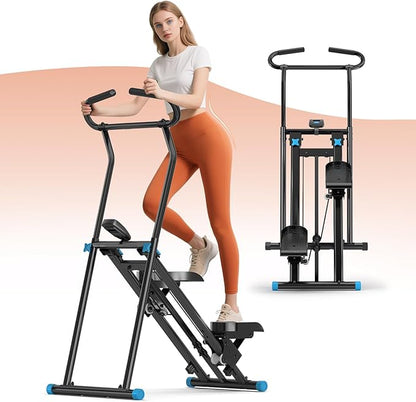 Stair Stepper for Home Gym, 350lbs Vertical Climber Machine with LCD Display, Non-Slip Pedals & 350lb Capacity Compact Folding Cardio Exercise Climber