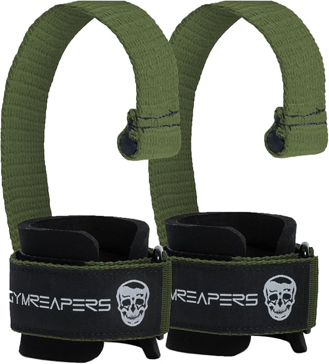 Gymreapers Weight Lifting Straps With Dowel - Wrist Straps for Weightlifting - Workout Deadlift Wrist Weights - Reinforced Stitching & Padded Fit Gym Accessories for Strength & Gym Hand Grip