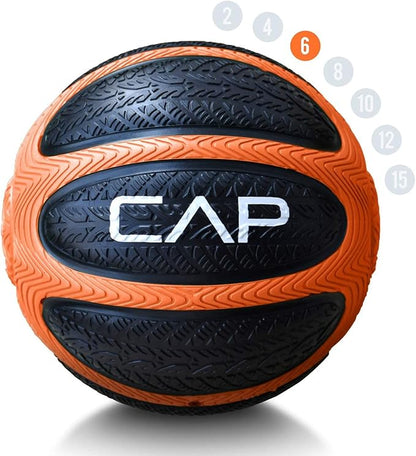 WF Athletic Supply Medicine & Exercise Ball - Durable Rubber & Consistent Weight Distribution; Comfort Textured Grip for Strength, Balance & Core Training, Multiple Choices Available