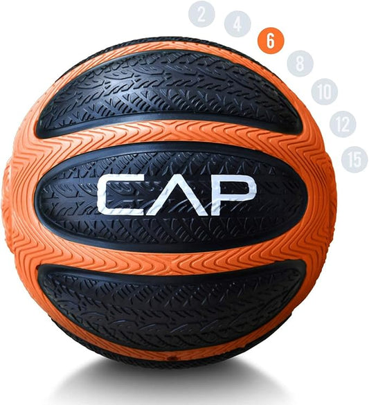 WF Athletic Supply Medicine & Exercise Ball - Durable Rubber & Consistent Weight Distribution; Comfort Textured Grip for Strength, Balance & Core Training, Multiple Choices Available