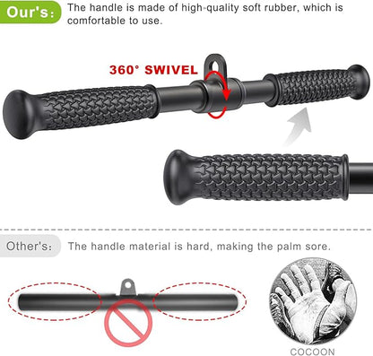 SELEWARE Tricep Rope Cable Machines Attachments for Gym, Heavy Duty Universal Tricep Pull Down Rope with Soft Rubber Ends for Home Gym Workout Biceps Back Shoulders
