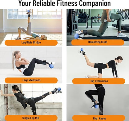 Ankle Straps for Dumbbell and Cable Machine, Monkey Foot Dumbbell Attachment Straps for Gym Trainer and Ankle Straps for Weight Lifting, Leg Extensions for Women and Men