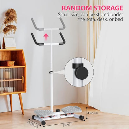 Waist Twisting Machine & Ab Twister Machine - 300 lbs Noiseless Waist Twister Board for Core Exercise, Home Gym Fitness Equipment with Resistance Bands (Women/Men)