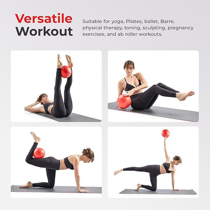 Sunny Health & Fitness Premium Anti-Burst Exercise Balls for Core Strength, Yoga, Pilates, Barre, Physical Therapy, Balance, Flexibility Non-Slip & Odorless