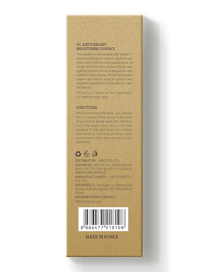 Vitamin C Serum with Niacinamide & Ethyl Ascorbic Acid: Brightening, Moisturizing Face Serum for Dark Spots | Hyperpigmentation & Anti-Aging Treatment | Korean Synergy Formula 1.01oz