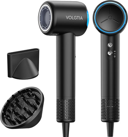 Hair Dryer with Diffuser for Curly Hair, Blow Dryer, 110000 RPM Professional High Speed Hairdryer with Negative Ions, 1400W Blow Dryer with 6.5 Ft Cord Fast Drying for Women Men