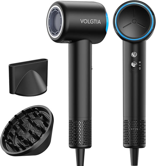 Hair Dryer with Diffuser for Curly Hair, Blow Dryer, 110000 RPM Professional High Speed Hairdryer with Negative Ions, 1400W Blow Dryer with 6.5 Ft Cord Fast Drying for Women Men