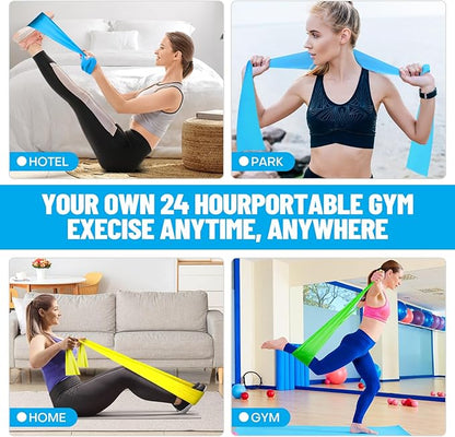 Resistance Bands, Professional Exercise Bands, Physical Therapy Bands for Strength Training, Yoga, Pilates, Stretching, Recovery, Stretch Elastic Band for Working Out, Workout Bands for Home Gym