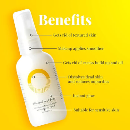 ORG Peel Off Face Cleanser for Gentle Exfoliation and Glowing Skin - Korean Sensitive Skincare - Pore Minimizer Brightening Agent Cruelty Free Natural Formula 2oz