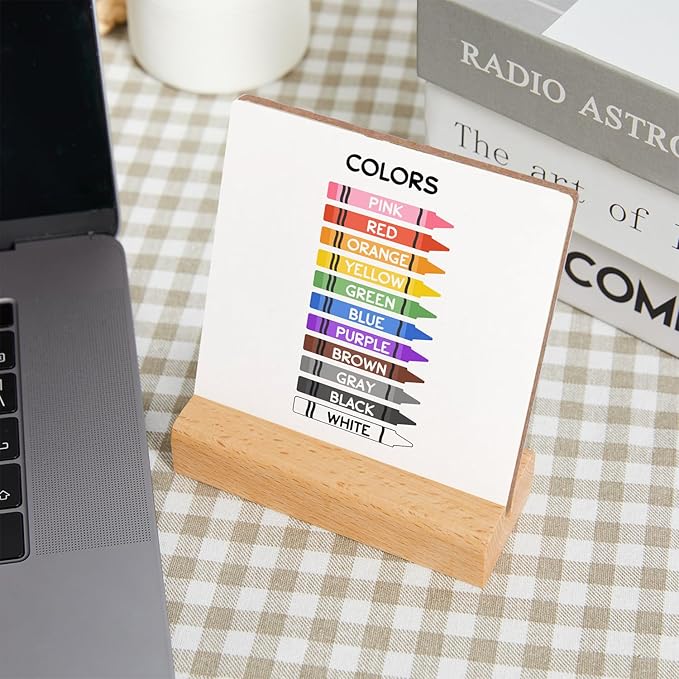 Mental Health Inspirational Gift, Colorful Change Negative Thoughts Sign, Colorful Positive Affirmations Wooden Sign Wooden Stand, Mental Health Gift for Psychologist School Counselor Student Boy Girl