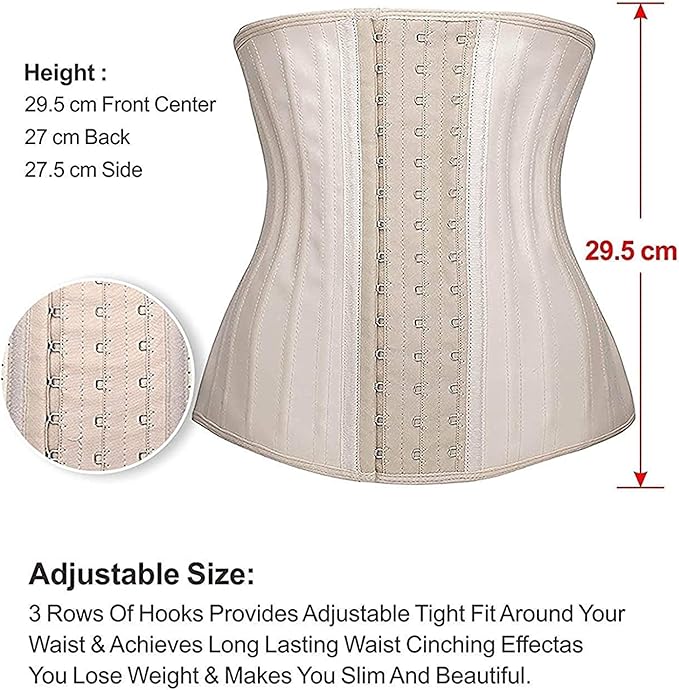 YIANNA Waist Trainer for Women Latex Underbust Waist Cincher Corset Sport Girdle Hourglass Body Shaper