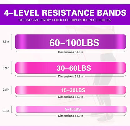 Resistance Bands,Pull Up Bands,Stretching Assist Bands Set for Men & WomenPortable Exercise, Muscle Training,Physical Therapy,Exercise Workout Bands for Working Out