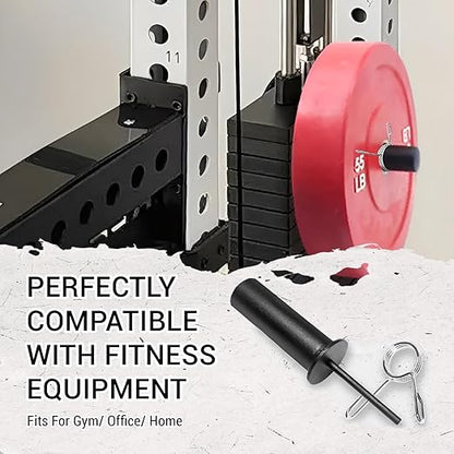 Weight Stack Pin, Gym Pin with Spring Clip Collar, Weight Pins for Weight Stack Machine, Weight Stack Extender Pin Strength Training Equipment for Cable Tower and Functional Trainer Machin