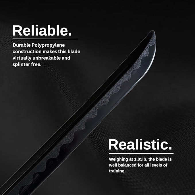 E-BOGU Polypropylene Training Sword (Long 39" and Short 23.5" Black Sword Set)
