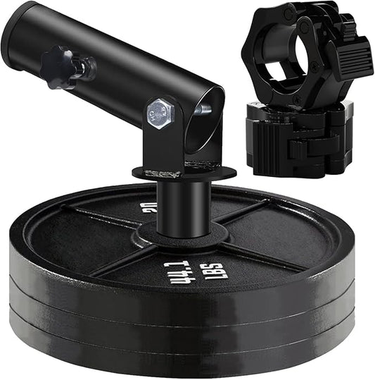 T Bar Row Landmine Attachment for 1" 2" Olympic Barbell Bars, 360° Swivel Landmine Base for Back or Full-Body Workout Home Gym Equipment