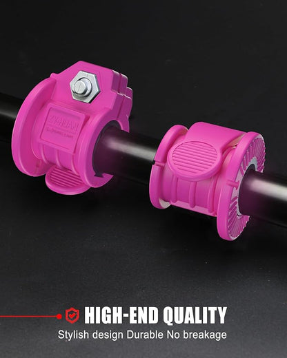 Barbell Clips 1 inch Barbell Clamps 0.9-1.18inch Quick Release Weight Clips for Bars Multi-Size Adjustable Olympic Barbell Clamps(ROSE)